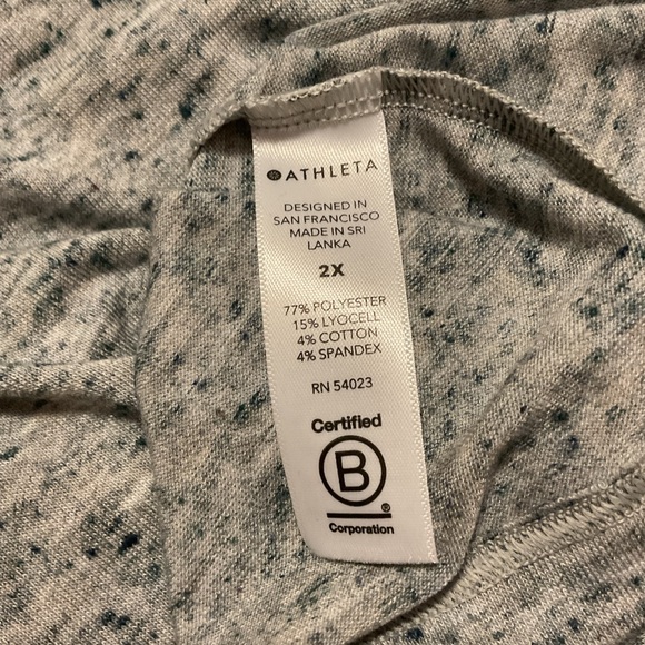 Athleta Drishti Textured Tank Top Heathered Gray/Blue - Picture 7 of 9